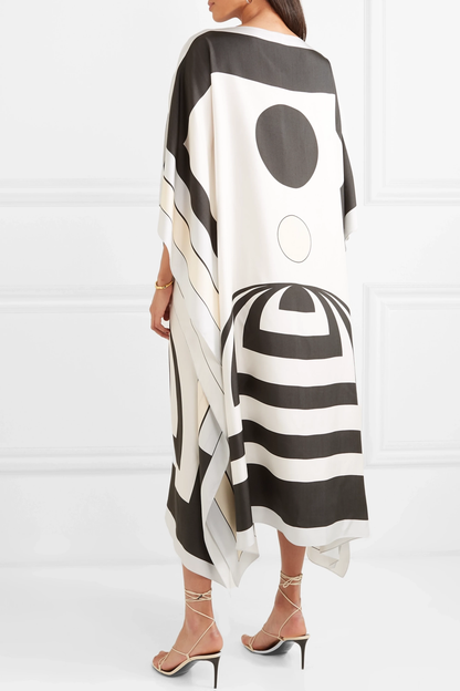 Monochrome Muse Silk Kaftan